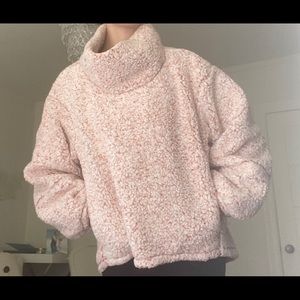 Lululemon oversized turtleneck fuzzy jacket.